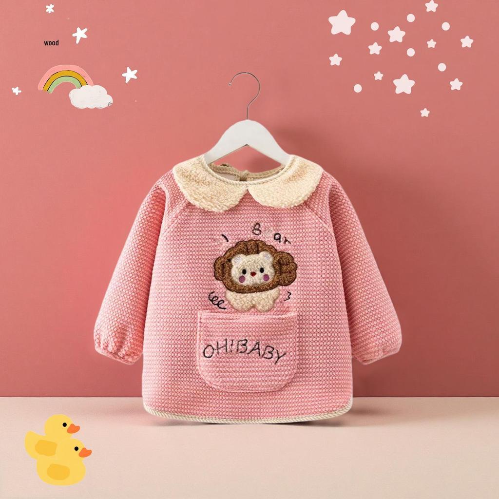 Stylish Waterproof Baby Coveralls for Autumn & Winter – Thickened, Stain-Proof Protective Clothing & Bib for Infants and Toddlers