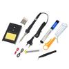 15Pcs Kit 220V 60W Soldering Iron Kit 450°C Adjustable Temperature Welding Tool Set With Solder Sucker Tin Wire Eu Plug