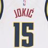 Nike NBA Fan Edition Denver Nuggets Jokic 15 Sportlich Lässig Training Basketball Trikot Herren Trikot Weiß CW3589-101