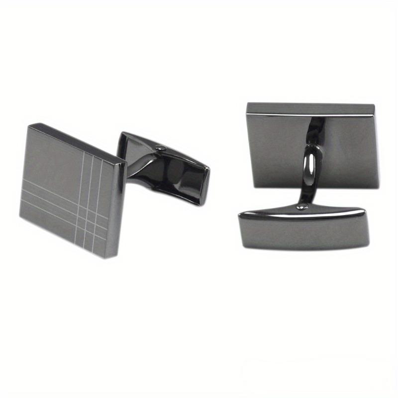 

1Pair Laser Crystal Engraved Cufflink for Mens French Shirt Cuff Buttons Cuff Links Gift