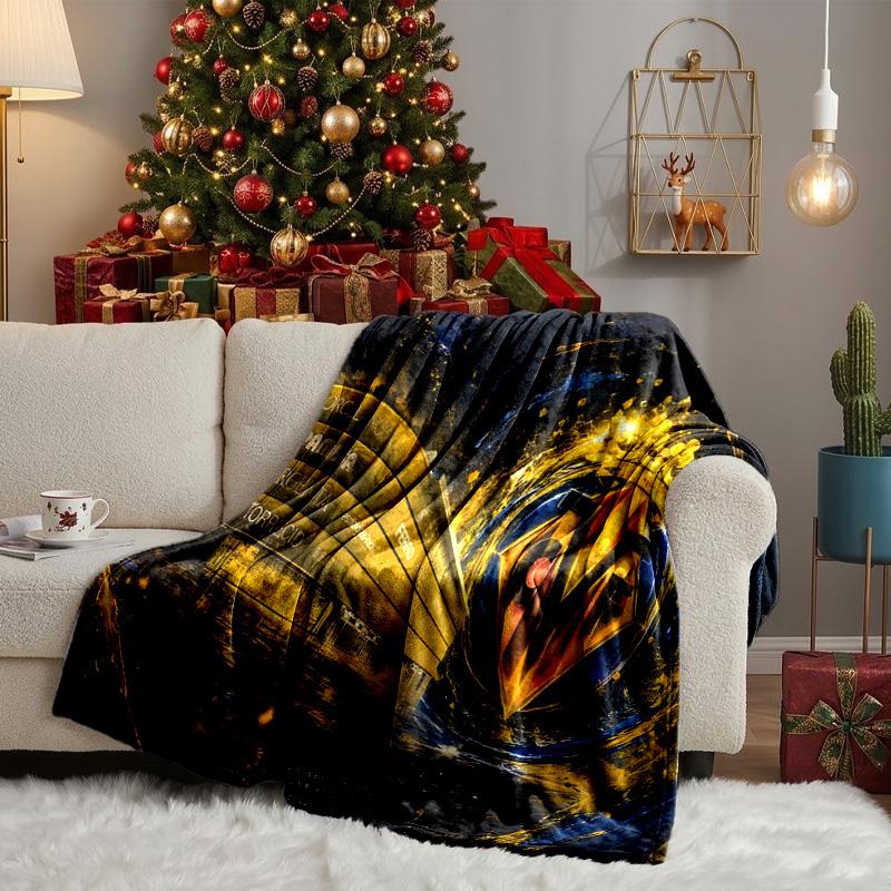 Club Vill-arreal Crest Design Throws Blanket Flannel Blankets Plush for Couch Bed Gifts for Men Women Travel picnic blanket Christmas fan gifts