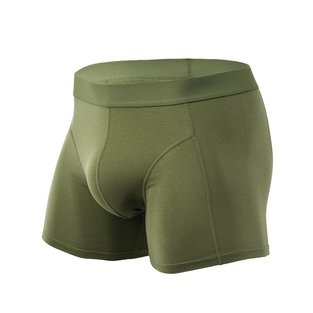 Comfortable Loose Non Blocking Four Corner Underpants Breathable Pure Cotton Solid Color Plus Size Flat Corner Men's Underpants