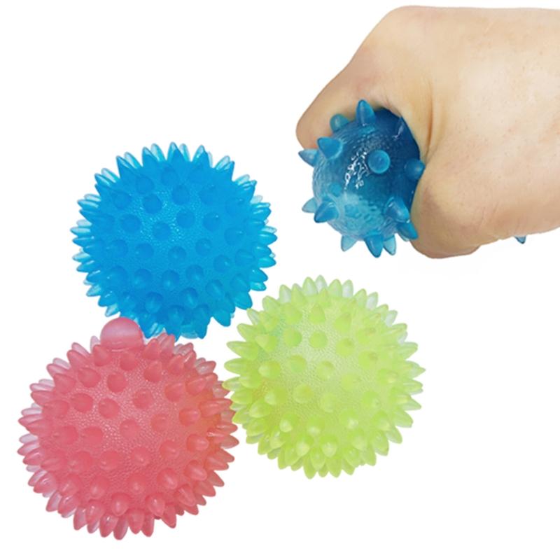Hand Therapy Stress Ball with Cord, Hand Grip Strength Trainer, Massage Ball, Relief Ball Finger Hand Grip Massage Ball