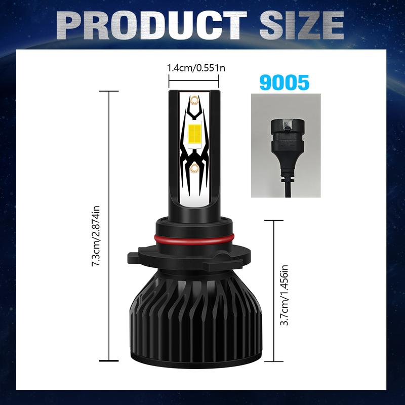 4PCS LED Headlight High Low Beam Plug and Play 6000K White Super Bright High Power 12V For Honda Accord 1998 1999 2000 2001 2002