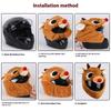 Universal Motorcycle Christmas Helmet Cover Cartoon Elk Santa Claus Fluffy Plush Set Christmas Cosplay Splicing Head Cover Helmet Communication 7
