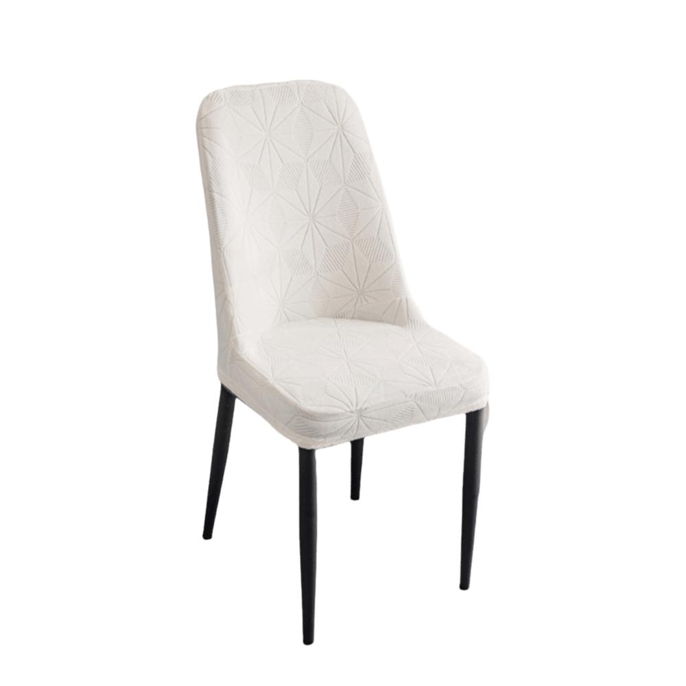 Seat Cover Jacquard Chair Cover Dustproof Kitchen Chair Protector Elastic Arc Chair Cover  Office
