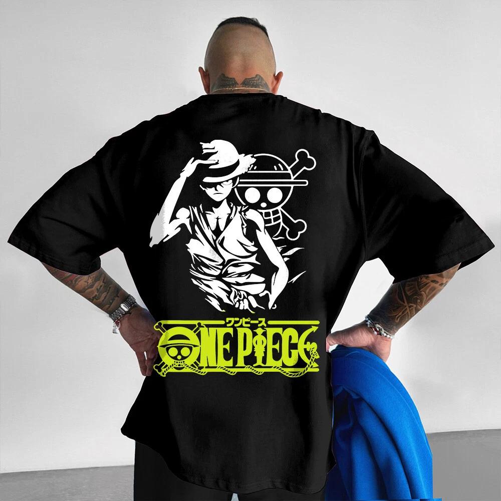 One Piece Luffy Cosplay Anime Manga Sports T-Shirt Tee 100% Cotton Cotton L