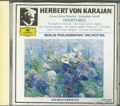 CD KARAJAN - Rossini Verdi Ouvertures & Préludes F26G29041 POLYDOR Japon Classique Occasion