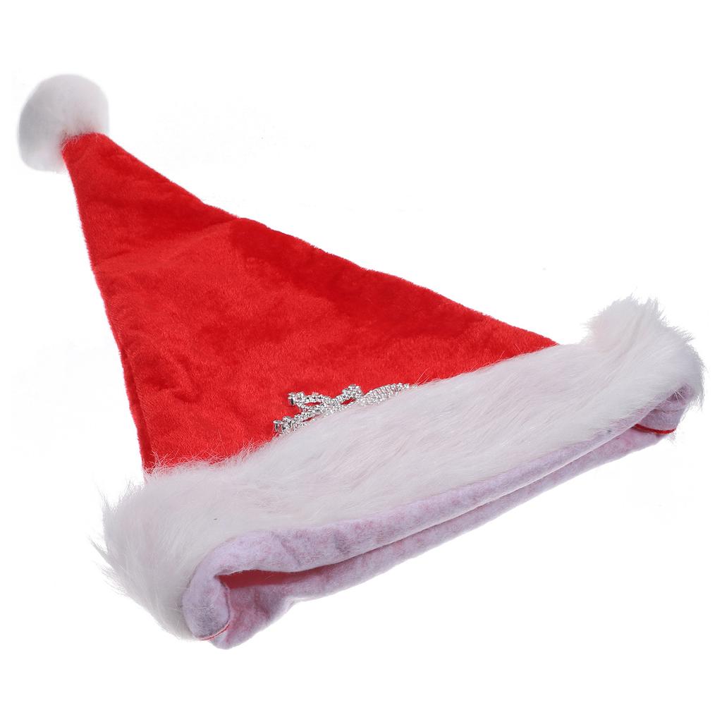 Christmas Hat Santa Hat Soft Comfortable Holiday Party Supplies Unisex Xmas Cap Warm Festive Headwear Decoration