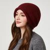 Knitted Pullover Hat Autumn Winter Women's Vintage Warm Wool Sleeve Cap