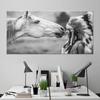 Indian Woman and White Horse Canvas Painting Poster and Printmaking Wall Art Picture Cuadros Room Dining Room Home Decoration