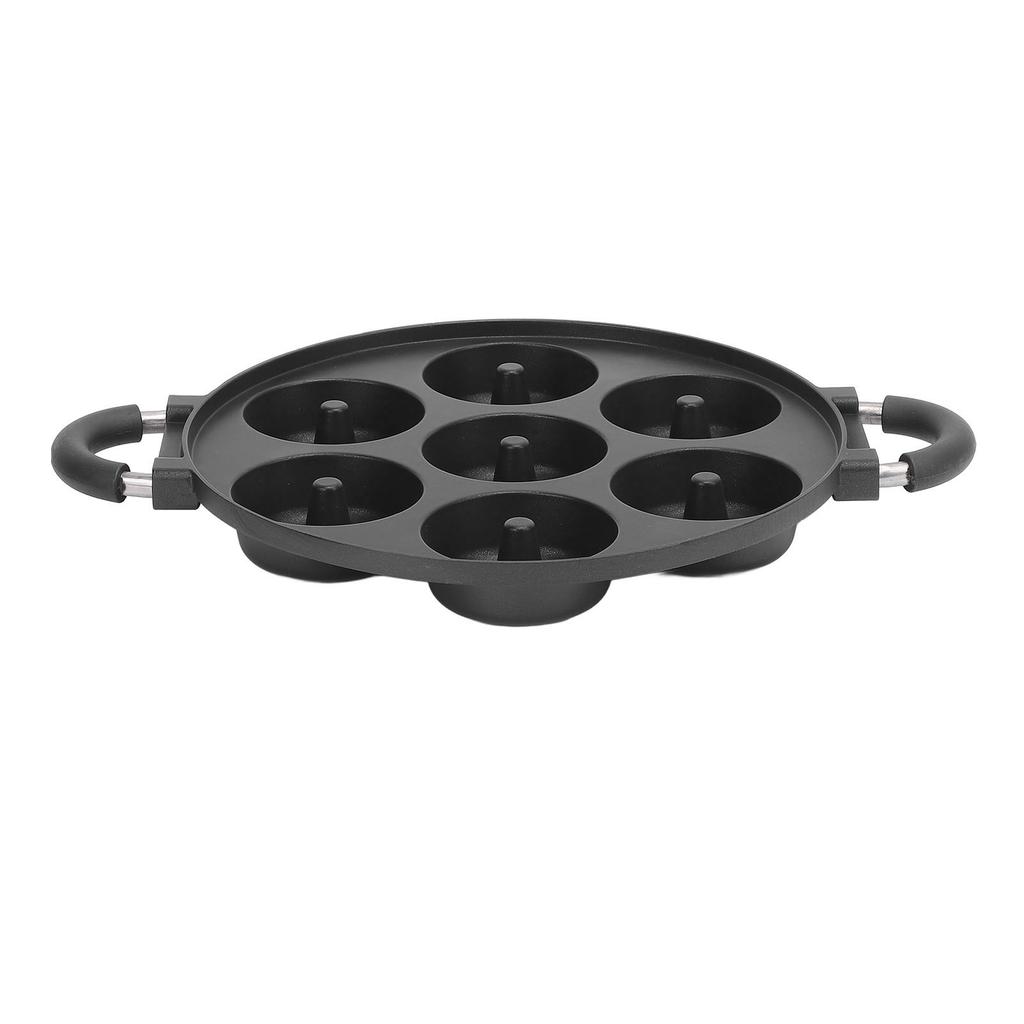Moule à Donuts 7 Trous Anti-adhésif Alliage d'Aluminium Moule à Donuts avec Poignée Confortable