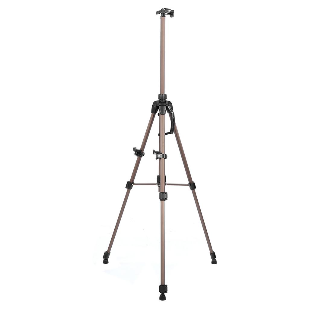 Easel Advertising Display Stand Aluminum Alloy Folding Metal Tripod Champagne ET‑0312