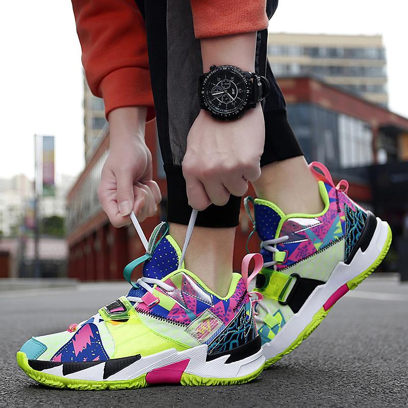 2025 Spring New Youth Basketball Shoes With Colorful And Colorful Mid Top Design Sports Trend 36-45 Men'S And Women'S Styles