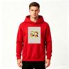 Men's Pullover Hoodie, Cute Cartoon Chibi Character Print Casual Long Sleeve Hooded Sweatshirt for Daily Wear