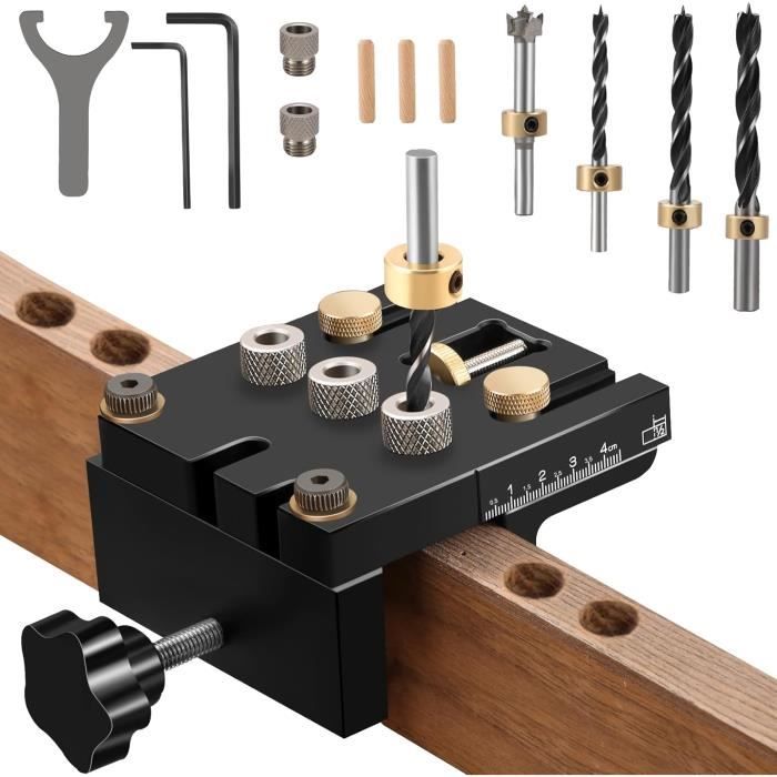 Ensemble De Gabarits Pour Trous De Poche - Idong - 3 En 1 - Aluminium - Acier Trempé - 55 Mm