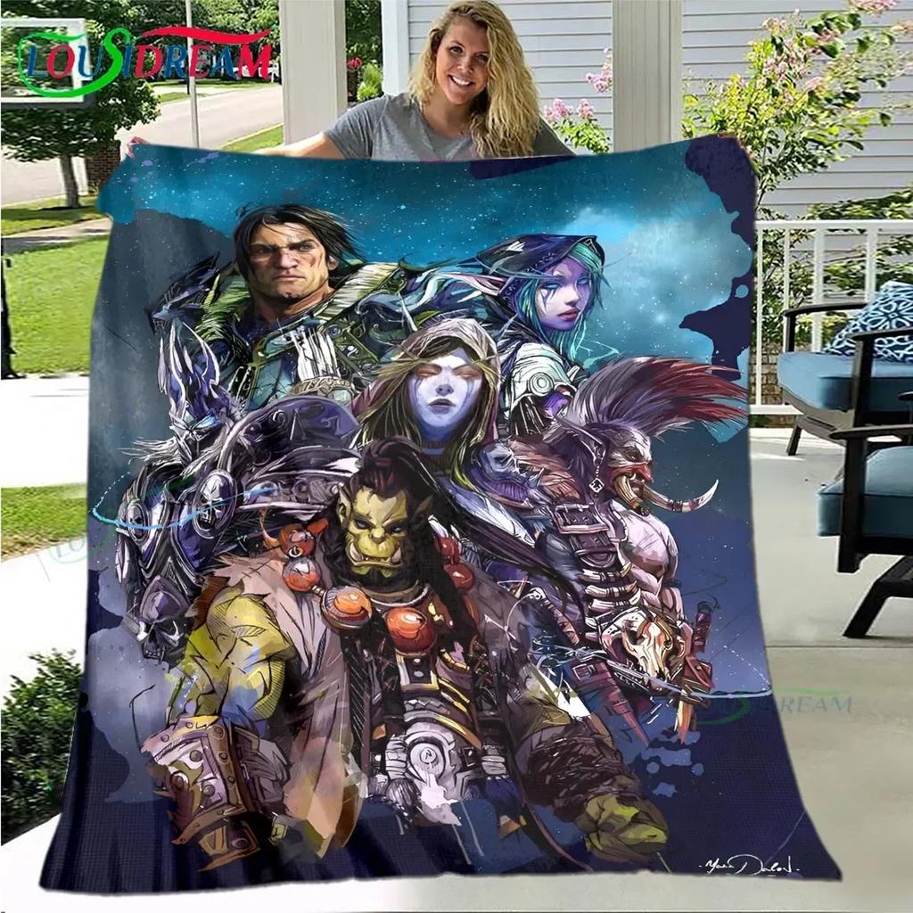 Luxury Game World W-Warcraft Blanket,Flannel Throw Blanket for Home Bedroom Bed Sofa Picnic Office Hiking Leisure Nap