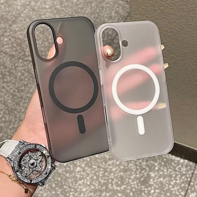 For Magsafe Case For iPhone 17 Case Funda iPhone 11 16 17 Pro Max 12 13 14 15 17 Air Matte Magnetic Wireless Charging Case Cover
