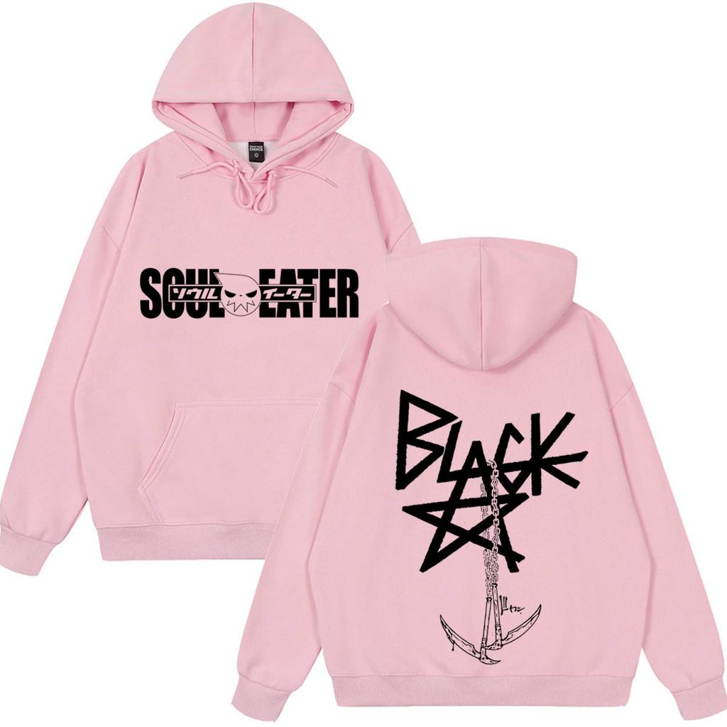 Japanese Anime Soul Eater Logo Funny Hoodie Unisex Clothing Fashion Harajuku Wear Oversized Casual Clothing Winter Streetwear