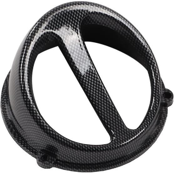 Motorcycle Air Scoop Cover, ABS Material Carbon Fiber Style Motorcycle Engine Cooling Fan Cover Replacement for GY6 125cc 150cc 152QMI 157QMJ