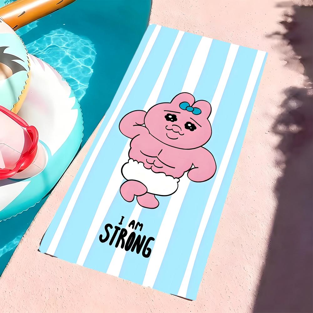 Character O-Opanchu Usagi Towel Microfiber beach towel, quick-dry, sand-free, ultra-fine fiber, super soft.