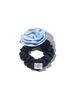 Kijun Satin Corsage Scrunchie Sky Blue Navy
