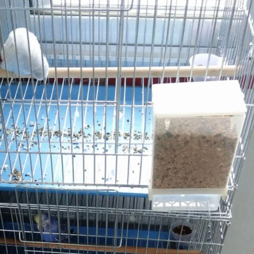 Hanging Pet Bird Food Container Plastic Parrot Cage Hanging Feeder Automatic Bird Feeder  Bird Cage