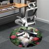 1pc Cat Roses Butterfly Chair Carpet for Office, Non-slip, Soft and Durable Office Rug for  Decoration, Perfect for Office yy251229111