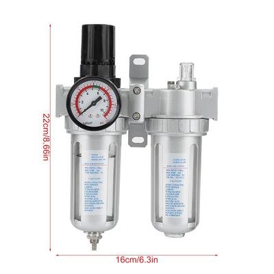 1pc     Moisture Trap Filter Separator Pressure Regulator Lubricator Tool with Aluminum, Plastic Material for