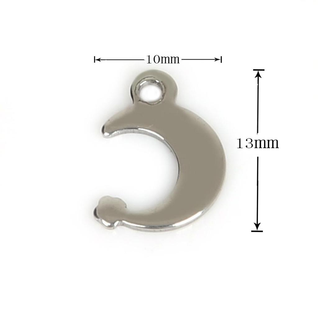 50Pcs Geometric Pendant Stainless Steel Charms For Women Kids Necklace Bracelet DIY Jewelry Making Accessories