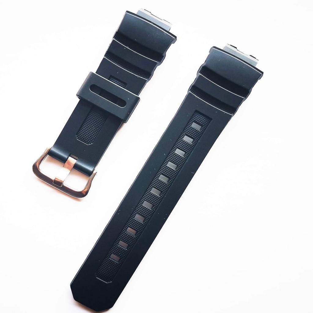 Arashen Kompatibles Gummi-Uhrenarmband für und AW-590, AW-591, AWG-100BR, AWG-100, AWG-101, AWG-M100, AWR-M100