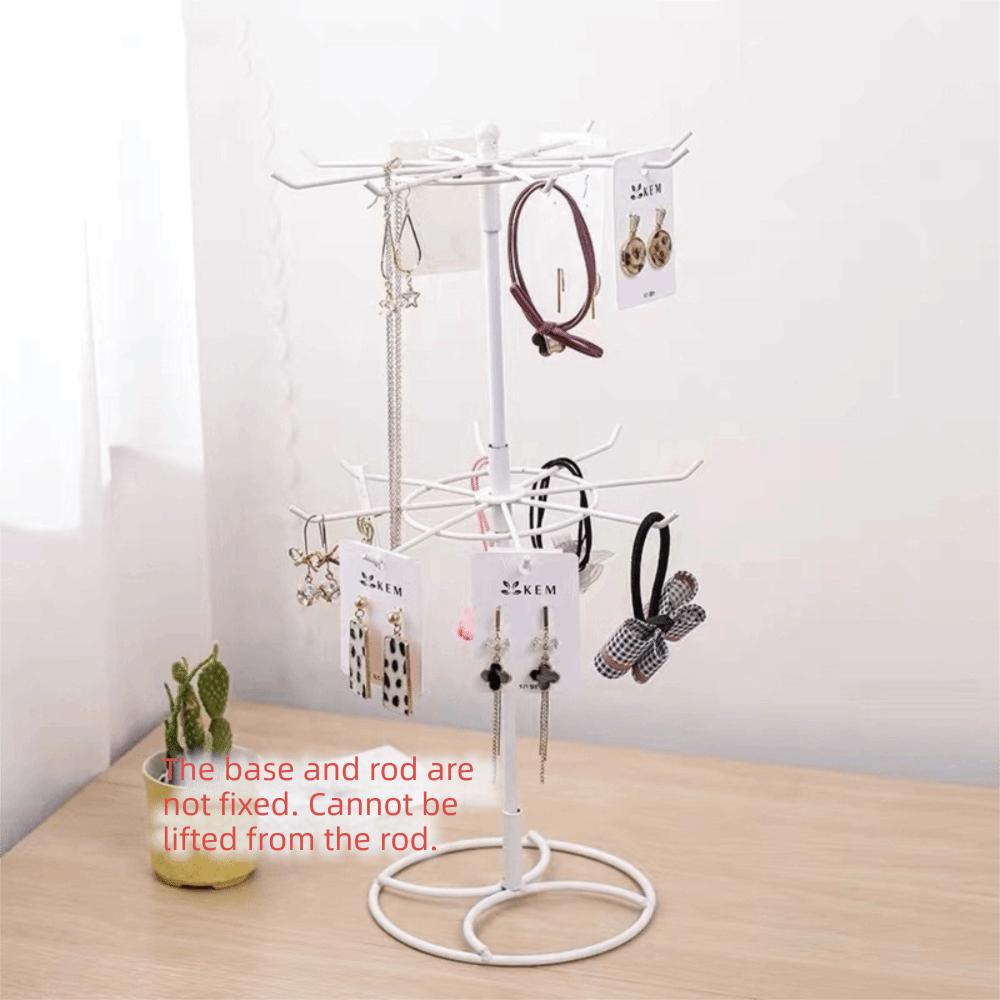 

Black White Jewelry Display Stand Metal Keychain Shelf Necklace Organizer Bracelets Storage білий