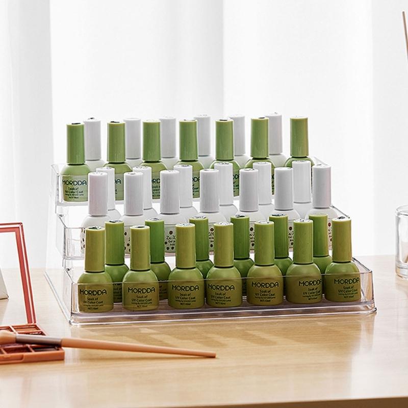 Stylish Doll Display Stand 3 Tiers Desktop Perfumes Shelf Cosmetic Organizer Rack Desktop Makeup Organizer for Women