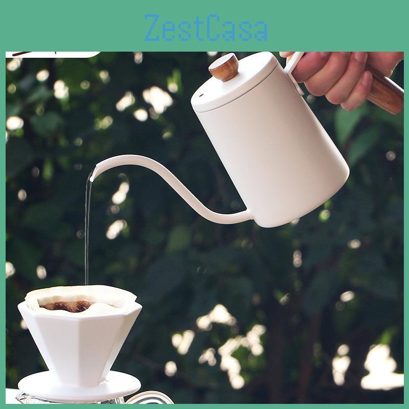 With Siphon Kettle Gooseneck Coffee Solid Wood Handle