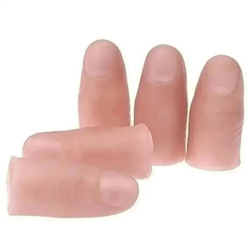 5Pcs/Set Hot Fakes Soft Thumb Tip Finger Close Up Stage Magic Trick Vanishs Appearing Finger Trick Props Toy Funny Prank Party
