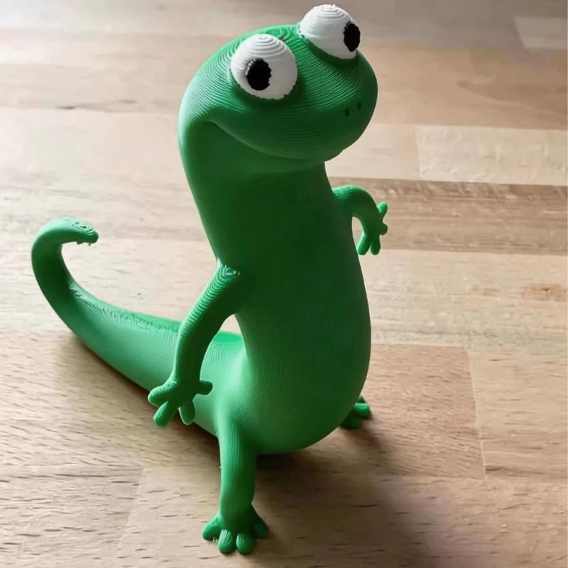 3D Printed Lizard Ornament Green Lizard Decor New Funny Meme Figure For Home Office Desk Decor Cute Gift Anime Movie Merchandise