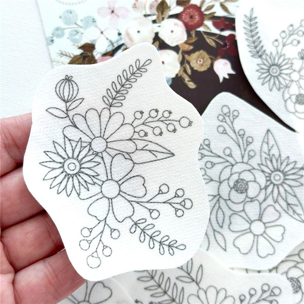 Flowers and Ocean Embroidery Pattern Stitching Embroidery Paper  Sewing Lovers