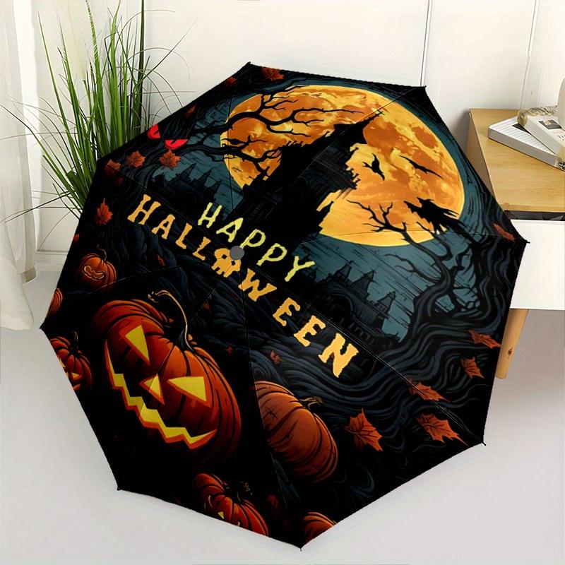 

1pc Horror Theme Happy Halloween Automatic Opening and Closing Folding - A Good Choice for Gifts, Fashionable and Convenient Umbrella With Cute Cartoo