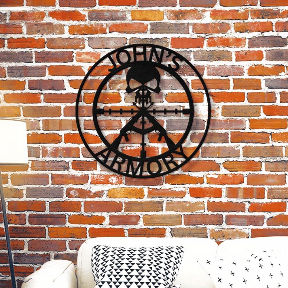 Metal Wall Art Sculpture Home Decor Military Punisher Style Man Cave