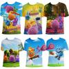 Summer 3D Printing Boys/girls Tops Sunny Bunnies New Style Cartoon Print High Quality Tee Children's Animated Series T-shirt Summer 3D Funny T-shirt