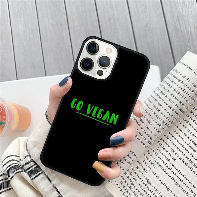 

Vegetarian Quotes VEGAN LOVE VEGGIE Phone Case Cover For iPhone 17 Air 15 16 Pro Max 14 13 12 11 Pro Max Plus iPhone 12pro max