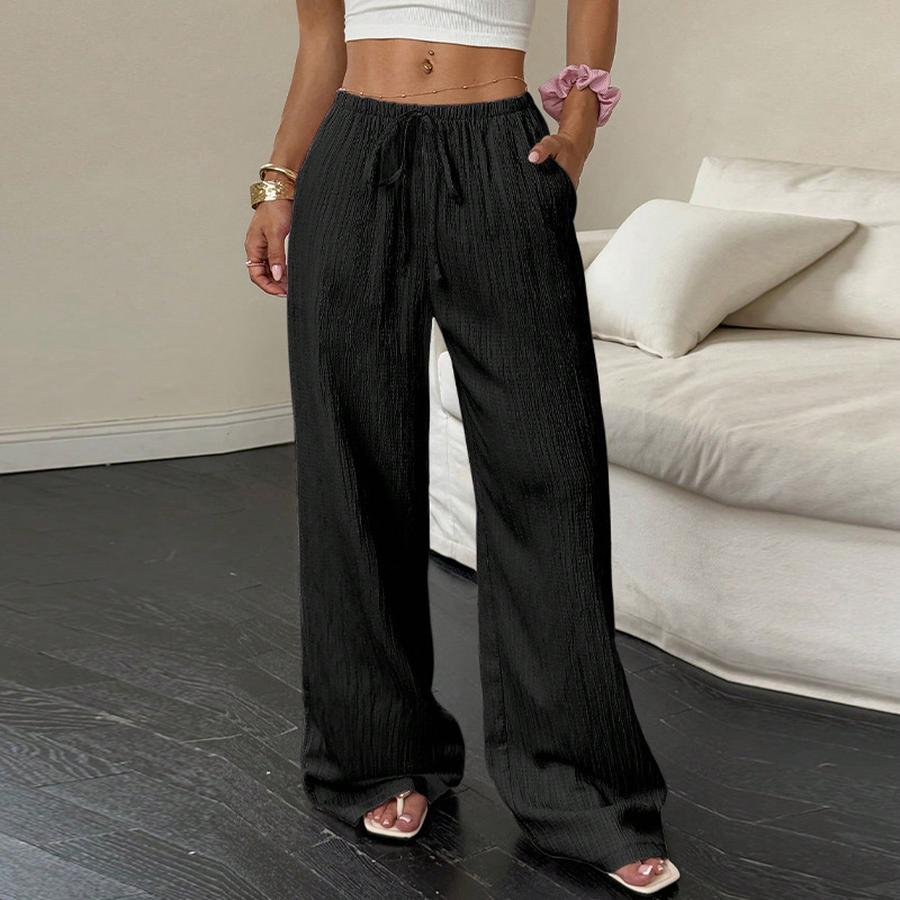 woMen's  Style Casual Pants Autumn New Arrivals Solid Straight Leg Long Pants Women's Wear