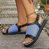 Mode Sommer Damen Schuhe 2024 NEU Kontrastfarbe Mesh Atmungsaktive Plateauschuhe Leichte Lässige Damen Sportsandalen Sandalias De Mujer