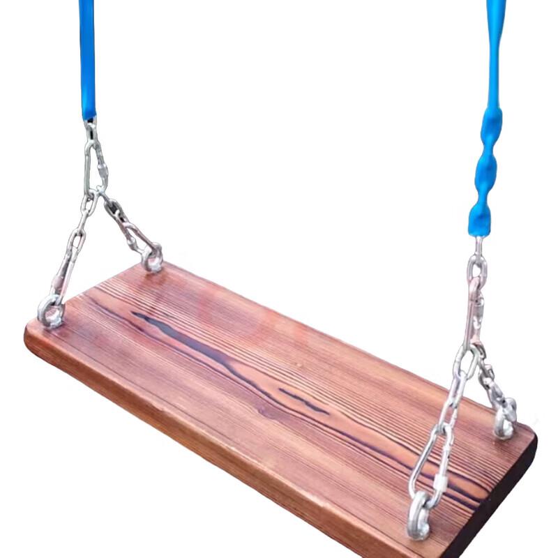 Юмоу Качели из массива дерева для помещений и улицы с железными цепями