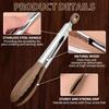Premium Wooden Tongs for Cooking & Serving Food, Stainless Steel with Walnut Wood Tip, Anti-Slip Long Handle, Heat Resistant, Smooth Locking &