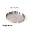 Stainless Steel Round Tray Serving Plate With Brushed Finish For Hotel And Home Use