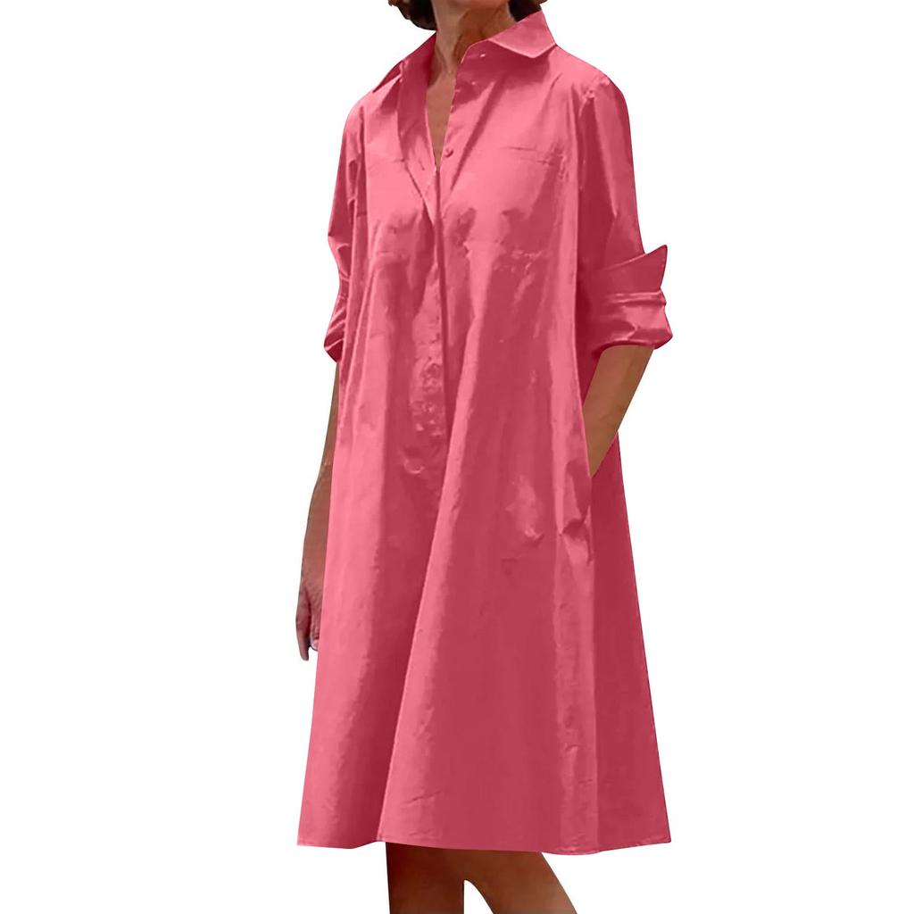 Women's Fashionable Loose Shirt And Long-sleeved Dress