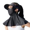 Detachable Face-Kini Ice Silk Mask & Hat Set Summer Outdoor Cycling Gear UV50+ Eye Protection Open-Top Visor Combo
