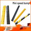 2cm High Mini Rubber Speed Bump and Bicycle Buffer with Yellow-Black Stripes for Parking Space Division