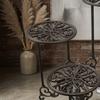 3-Tiers Plant Stand Black Metal Display Rack Vintage-Style Holder